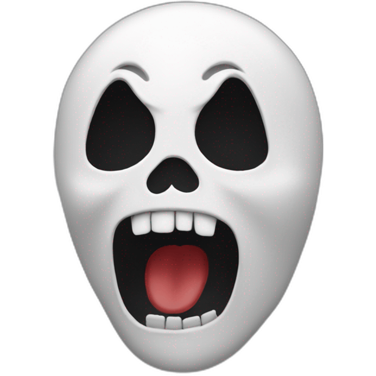 ghostface open mouth emoji