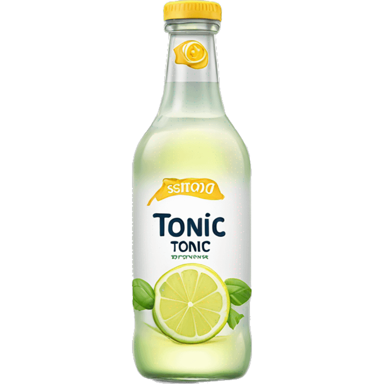 Realistic bottle of Tonic isolated.  emoji