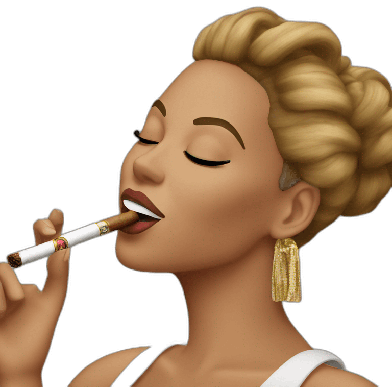 beyonce smoking cuban cigar emoji