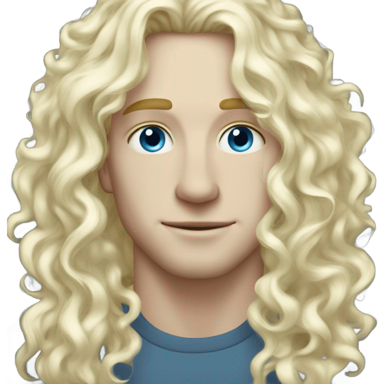 light curl blonde 30yo man blue eyed pale skin emoji