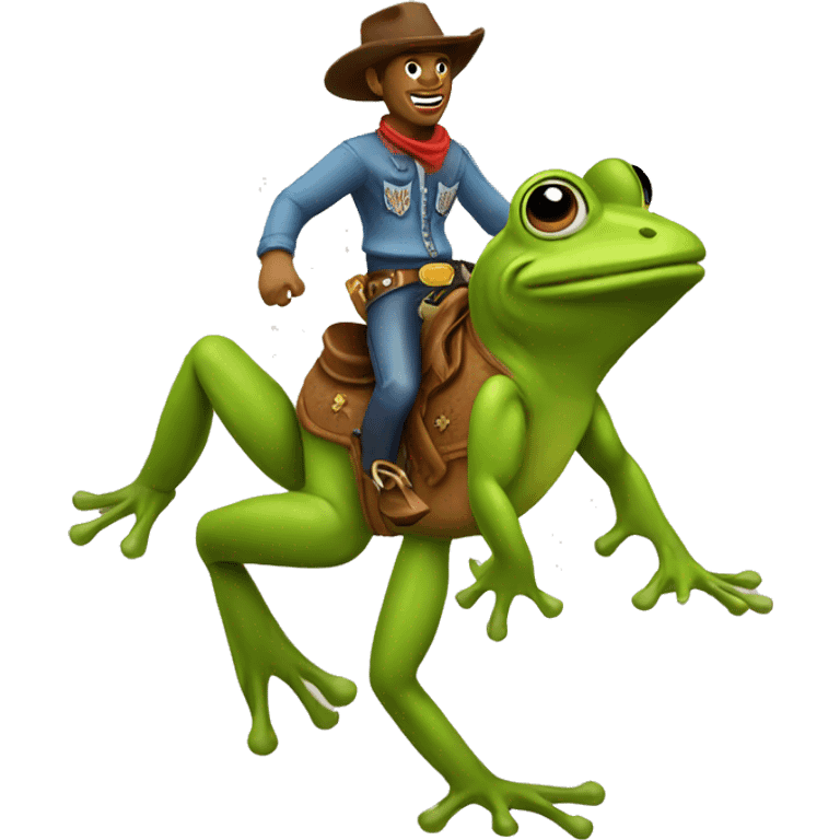 cowboy riding a frog  emoji