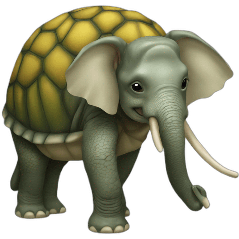 Tortue sur éléphant emoji