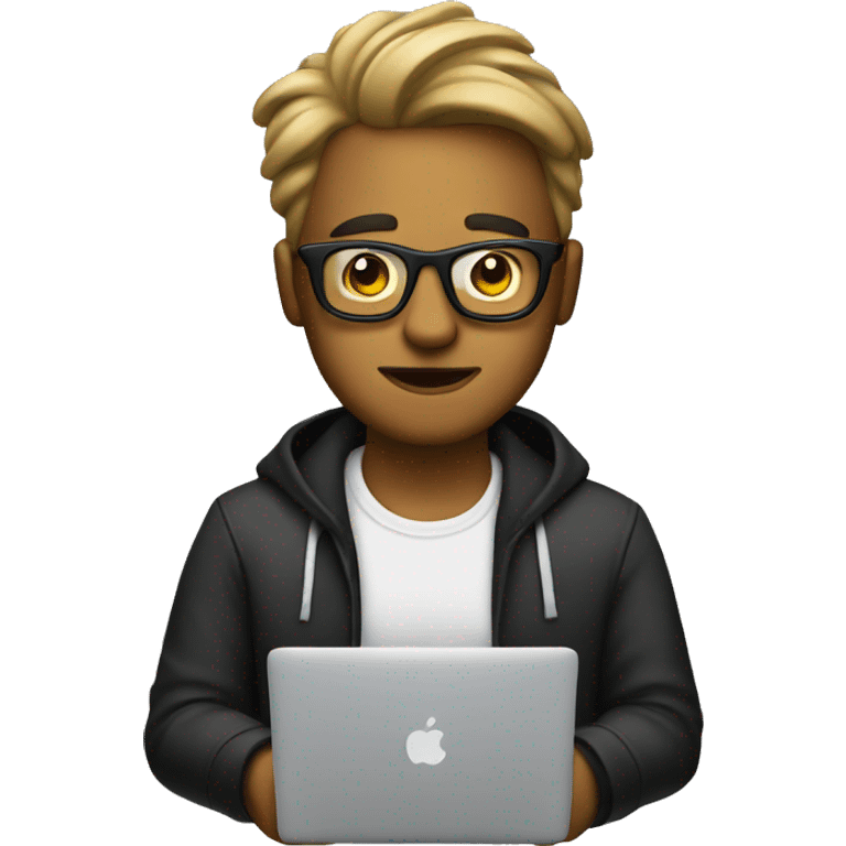 music producer with macbook emoji