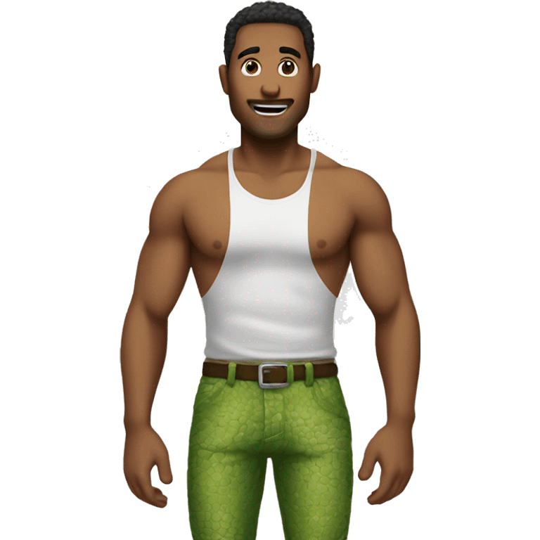 a men in a dino pants emoji