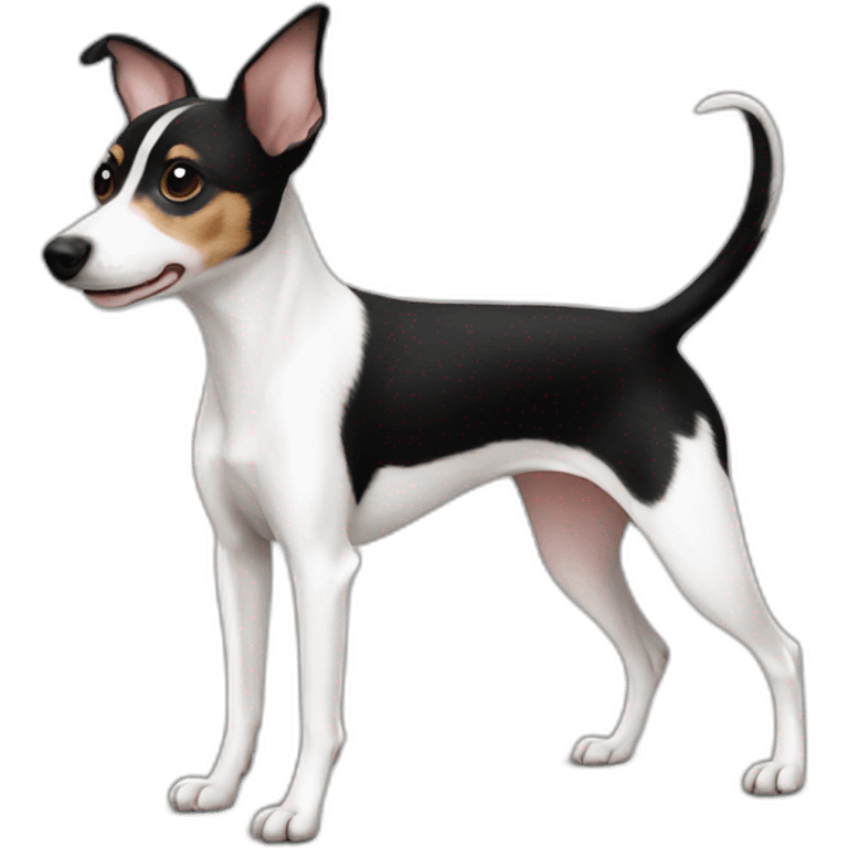 rat terrier white and black emoji