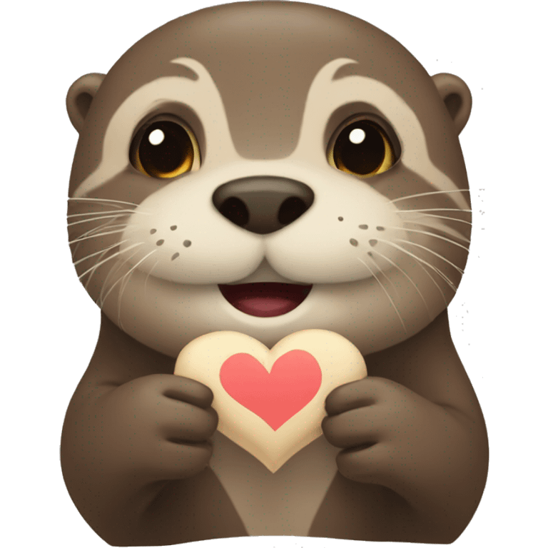 Otters saying i love you emoji