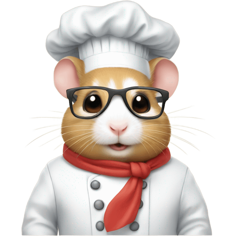 a chef hamster in glasses emoji