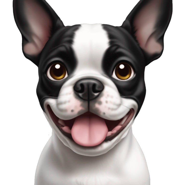 Black & white female boston terrier mixed with frenchie emoji