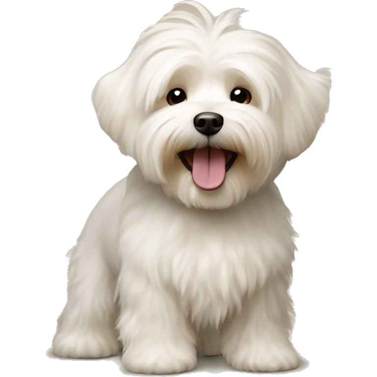 Beige happy bichon havanese dog  emoji