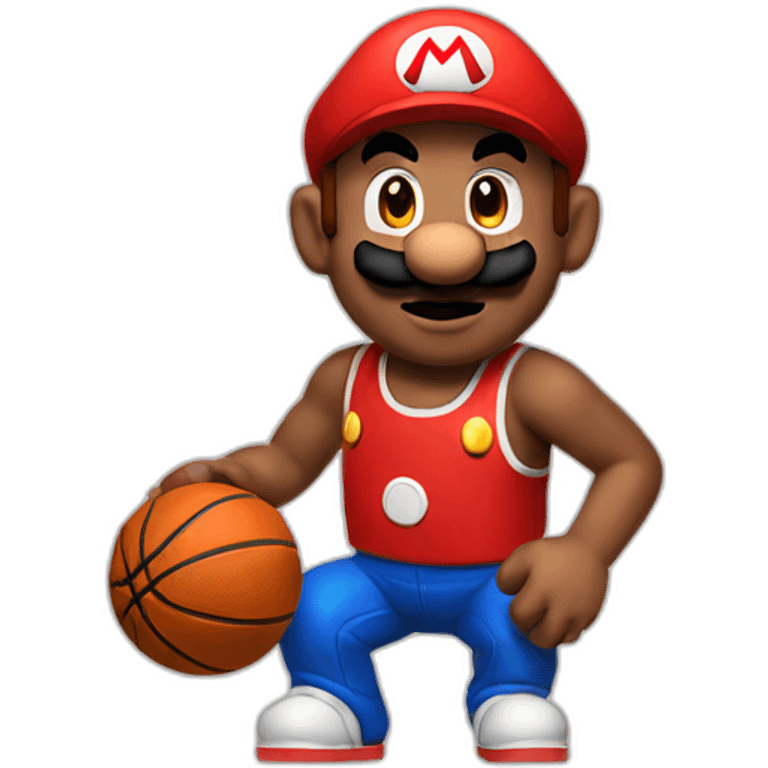 mario playing basketball emoji