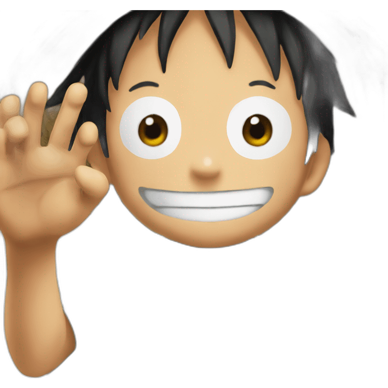 Luffy with big hand emoji