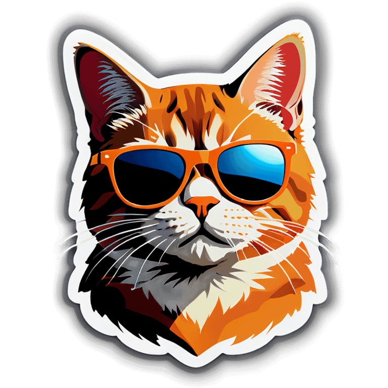 Cat with sunglasses emoji