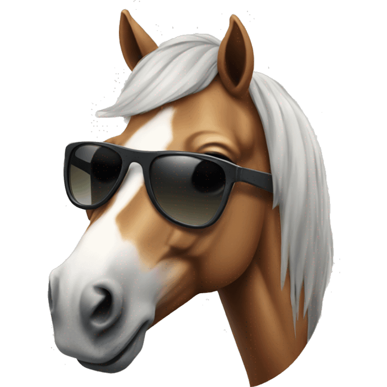 Horse with sunglasses  emoji