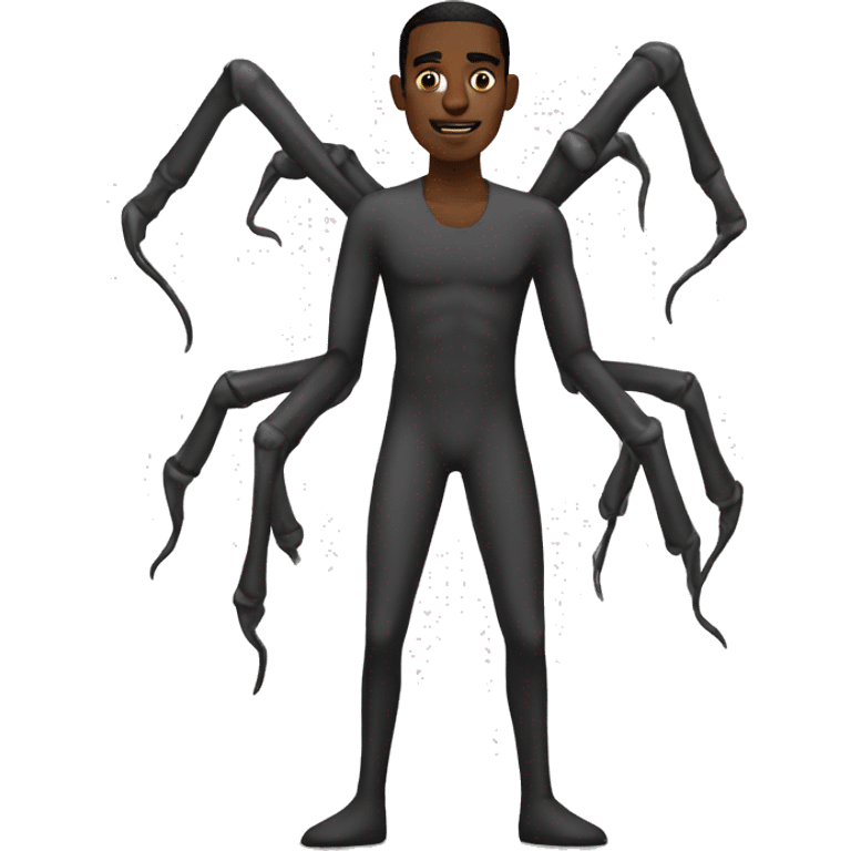 Black man with 8 legs emoji