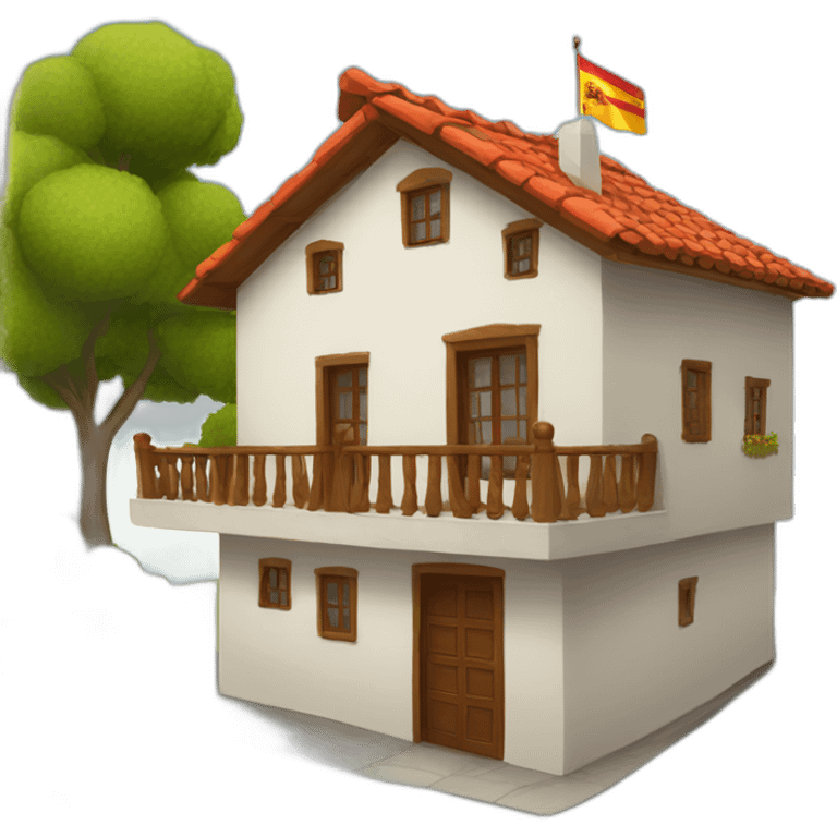 spanisch House with spain flag emoji