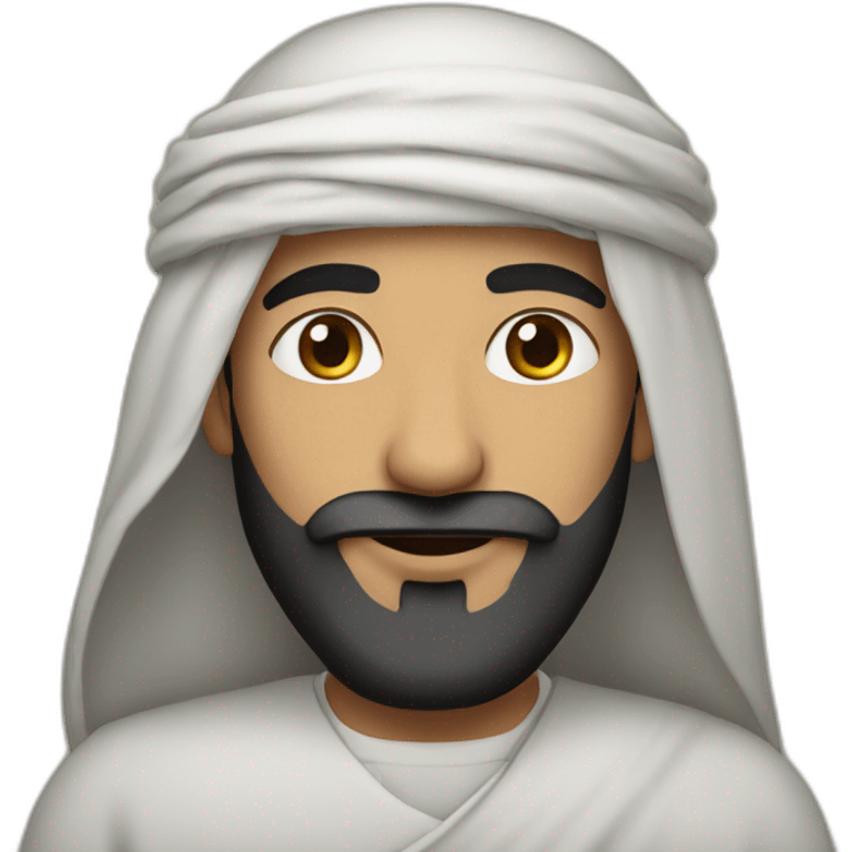 An Arab man wearing a thobe and shemagh emoji