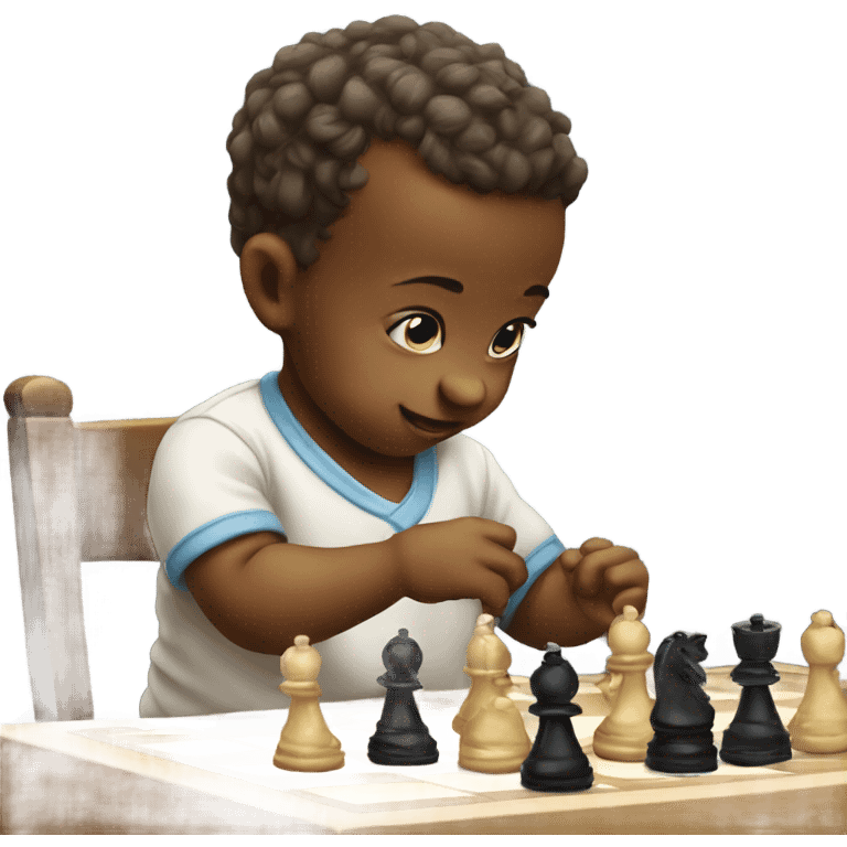 Baby playing chess emoji