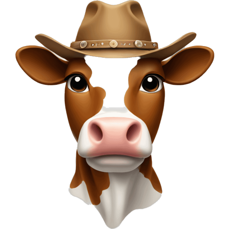 Cow in a cowboy hat emoji