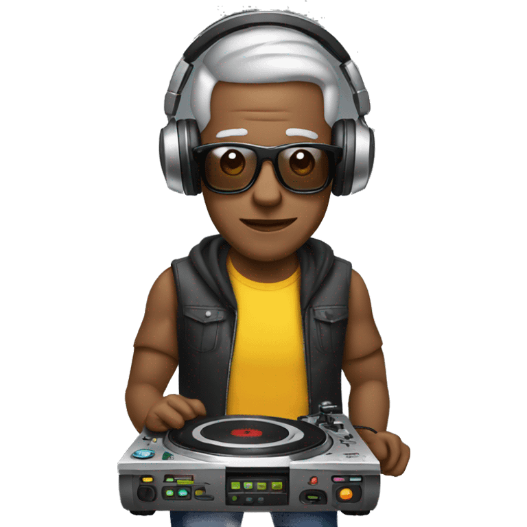 Dj de 48 años con un controlador  emoji