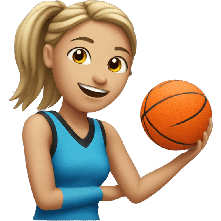 Girl playing netball emoji