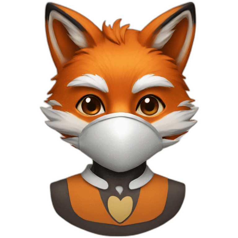 Fox with a mask emoji