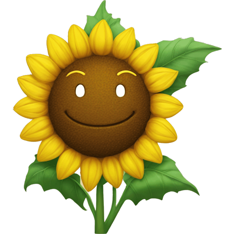 Smiling sunflower emoji