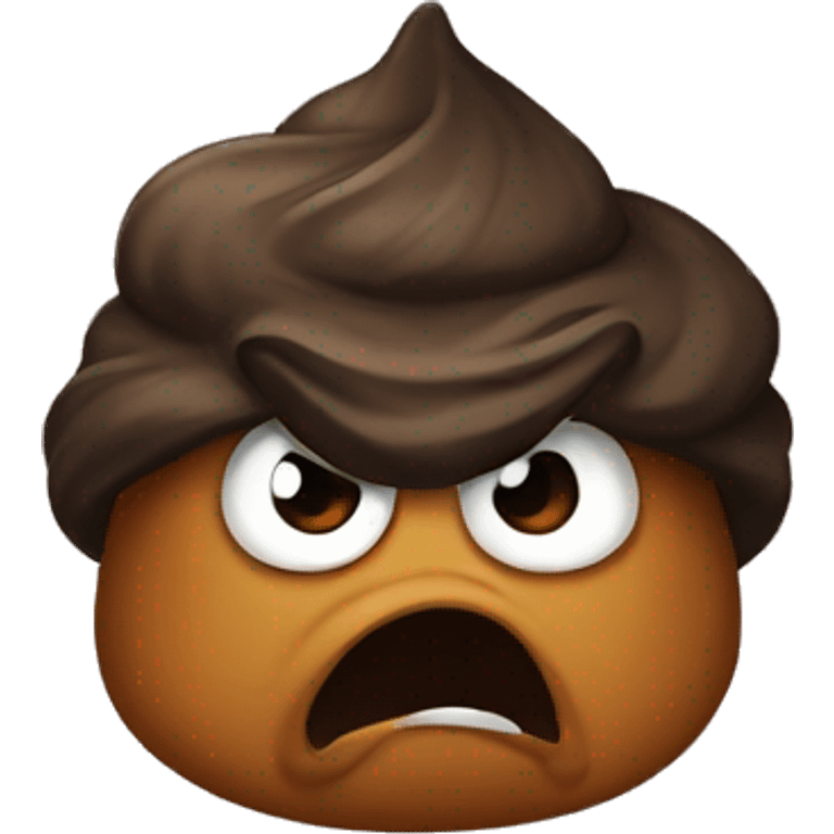 Angry poo emoji