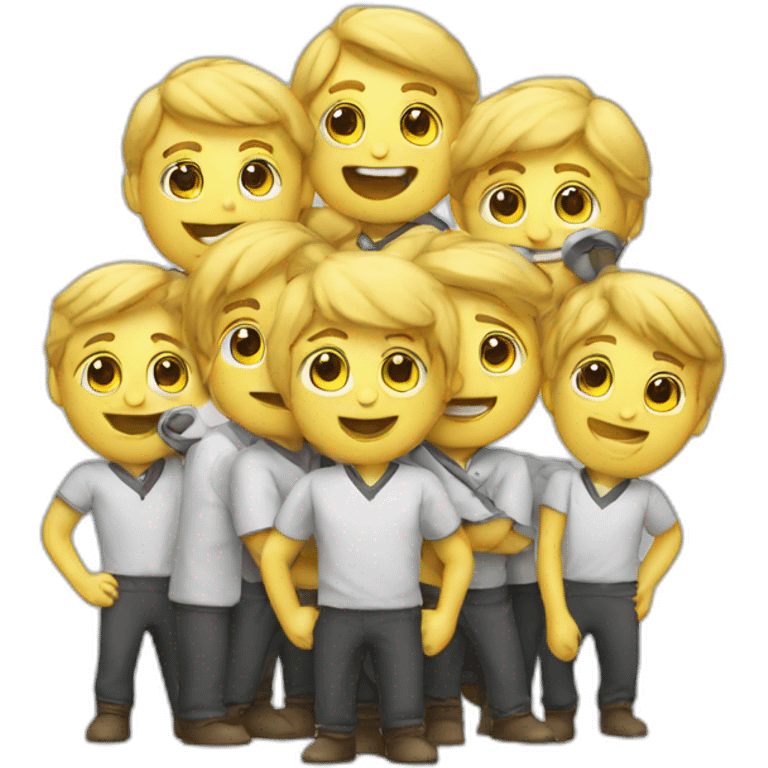 Funny team work emoji