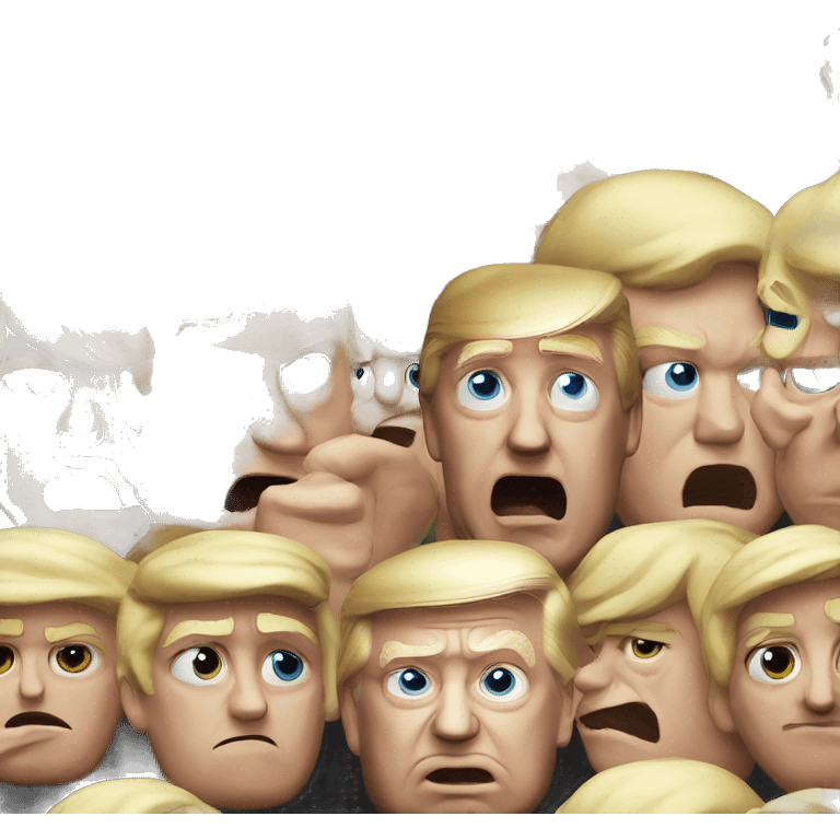 Donald trump with visible disgust  emoji