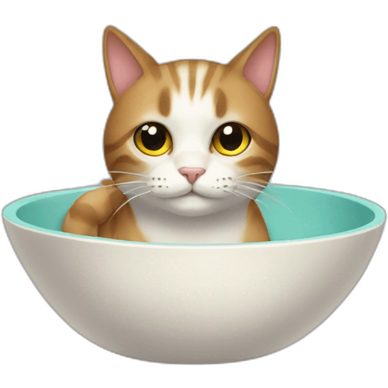 cat in a bowl emoji