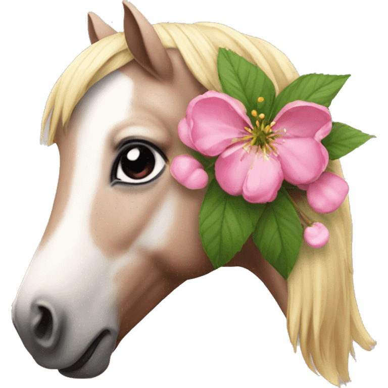 Cherry Horse Flower emoji