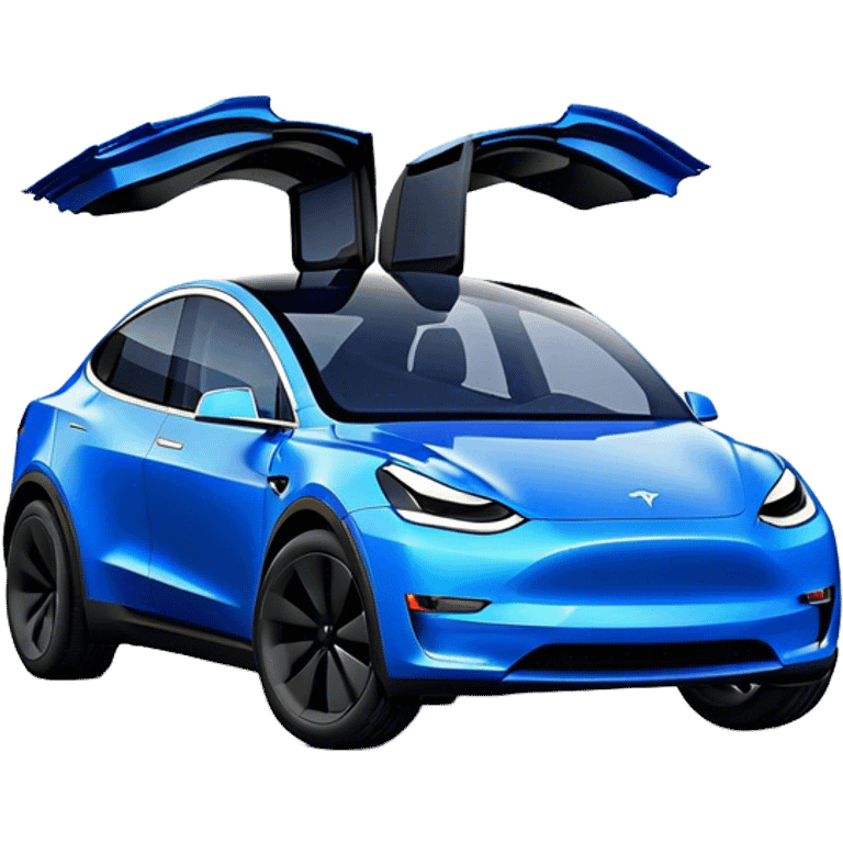 Tesla Model Y - Tesla (Model Year: 2022) (Iconic colour: Blue) emoji