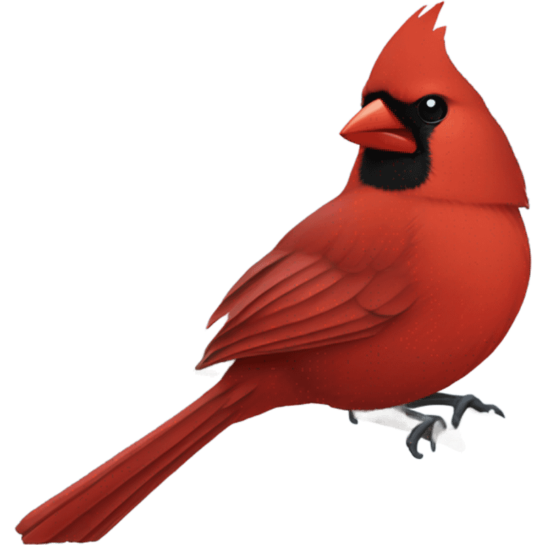 Cardinal in a snowy scene emoji