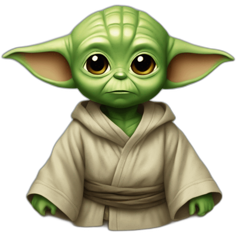 Bébé yoda sur spiderman emoji