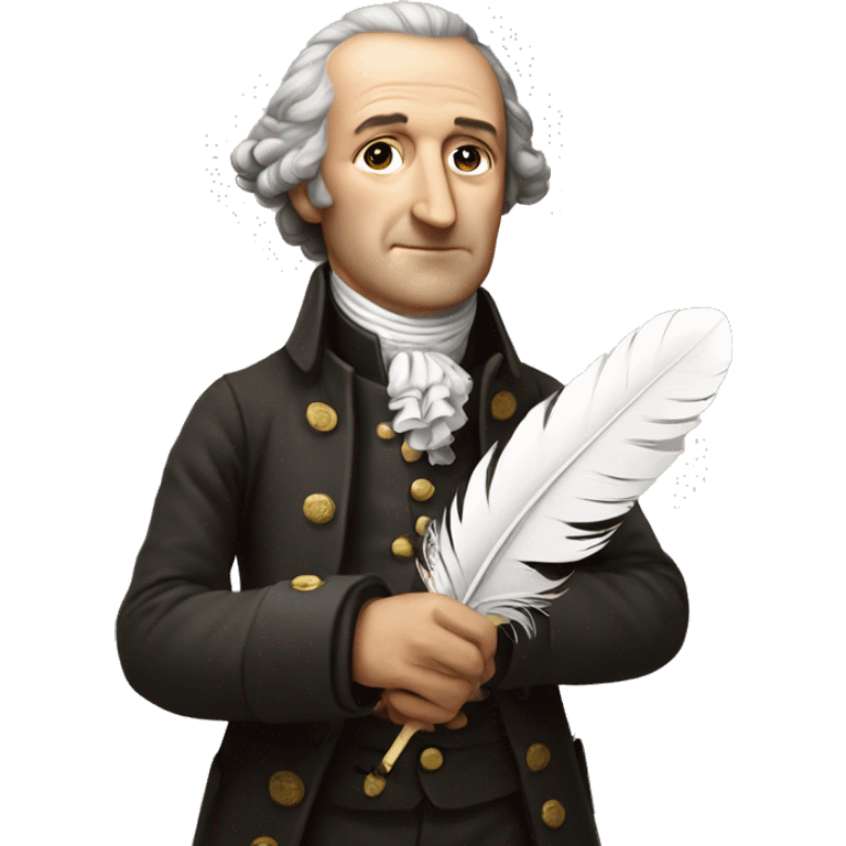 Goethe holds a feather in his hands emoji