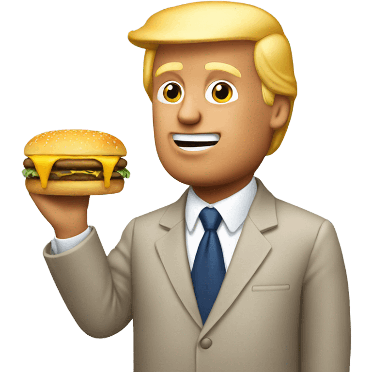 Trump with cheeseburger  emoji