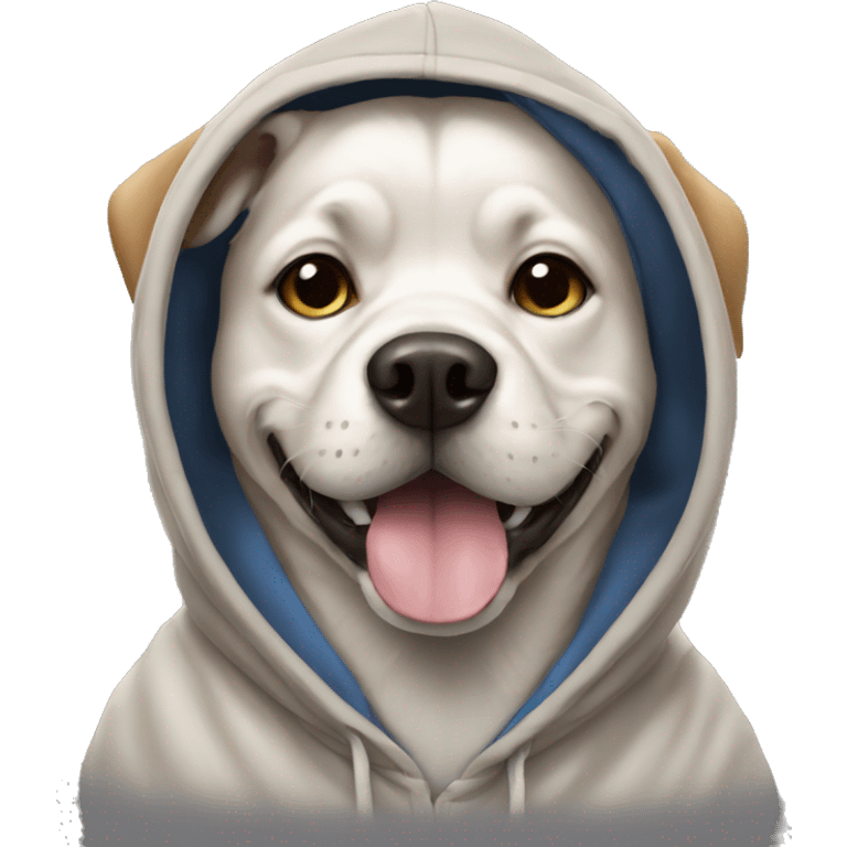 Dog wearing a hoodie  emoji