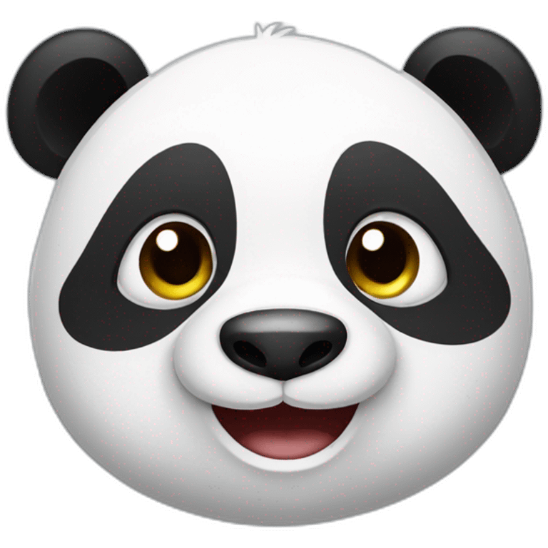 Panda with cute smile emoji