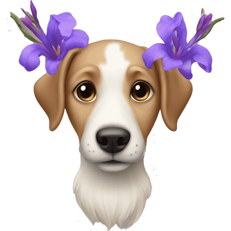 Dog with glads emoji