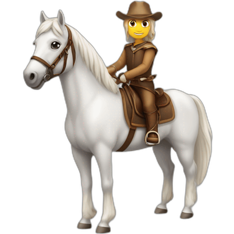 young horse ridder emoji