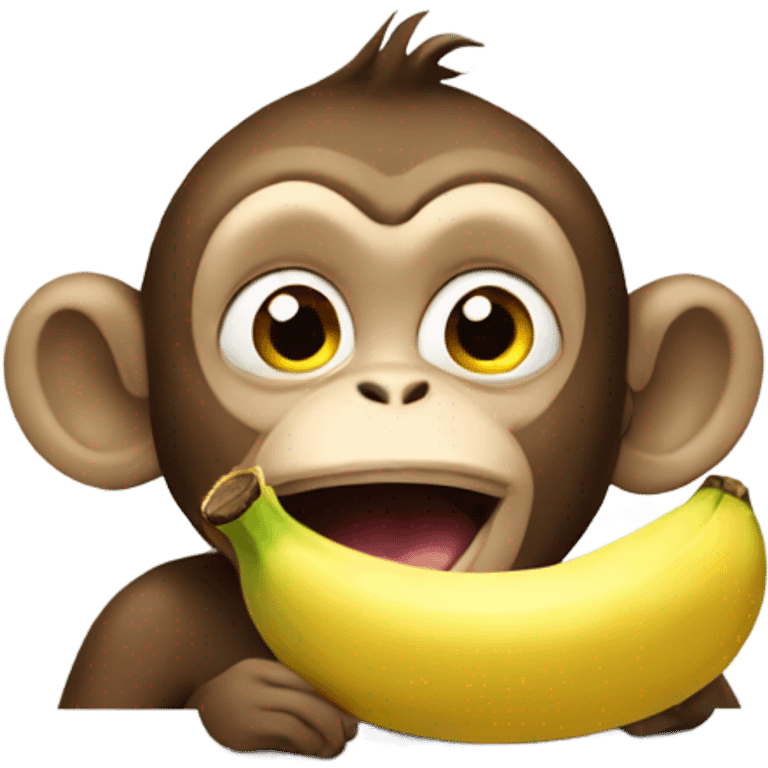 monkey eating banana emoji