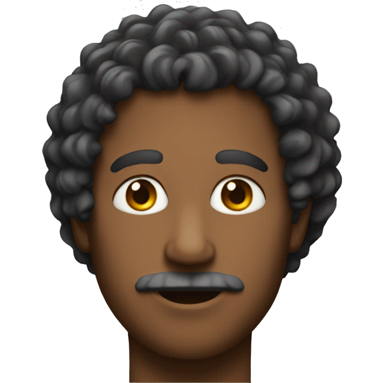 Man with curly  emoji