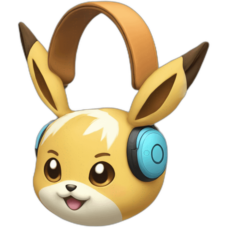 Evee pokemon headphones emoji