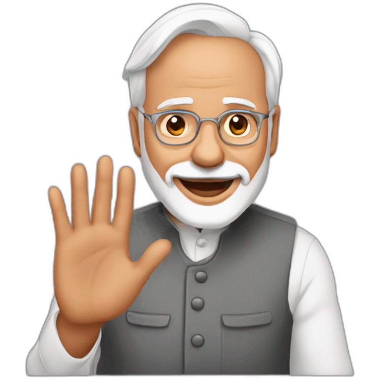 Modi say bye emoji