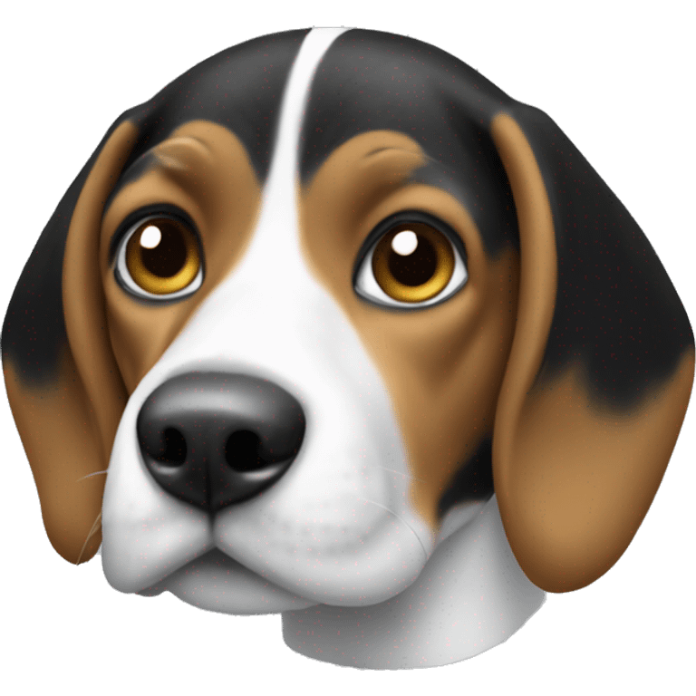 Black and white only Beagle emoji