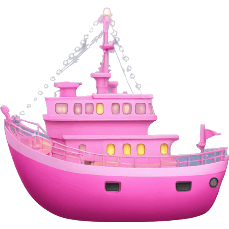 Pink ship with lights  emoji