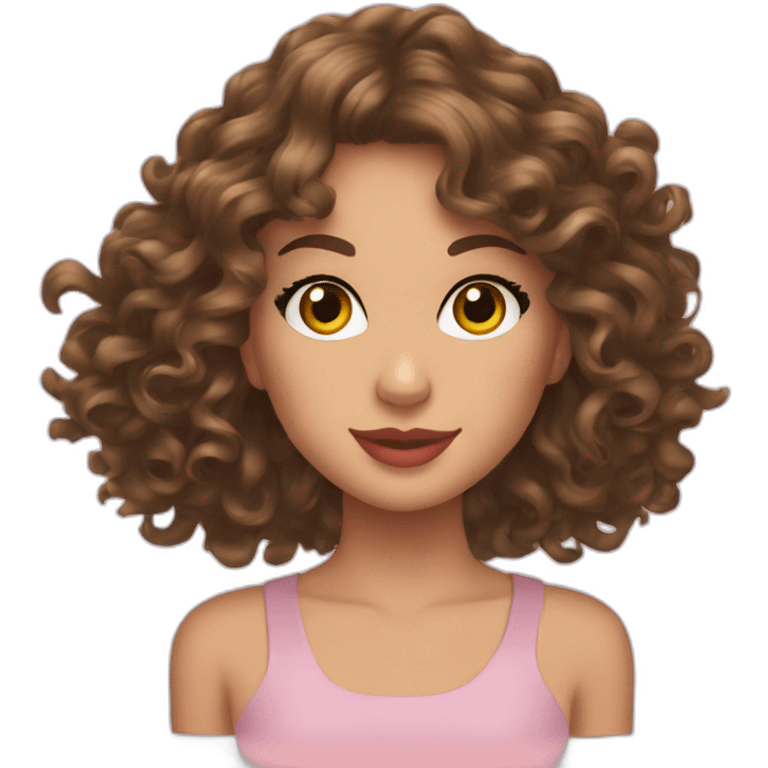 Taylor swift with brune curly girl emoji