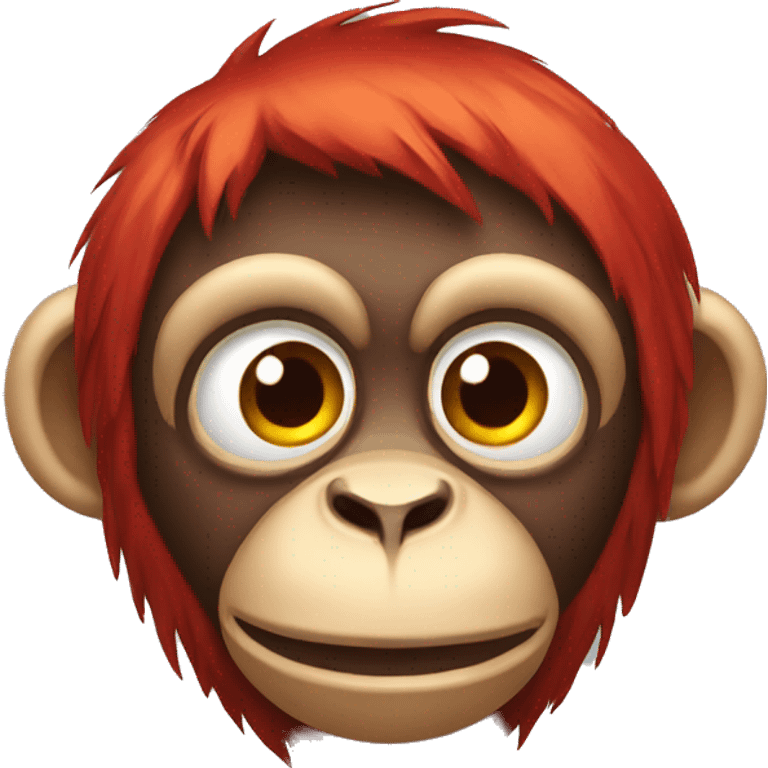 Hot and red face monkey emoji