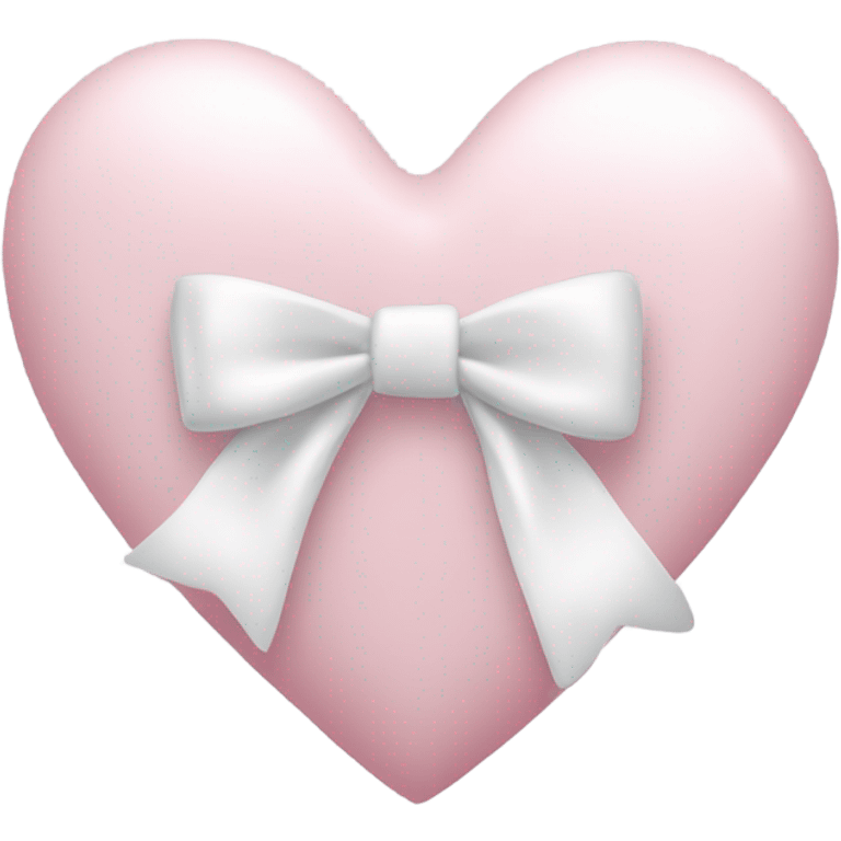 light pink heart with white bow emoji