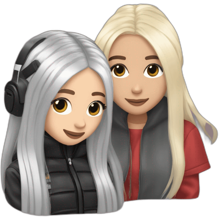 Ariana Grande and Billie Eilish  emoji